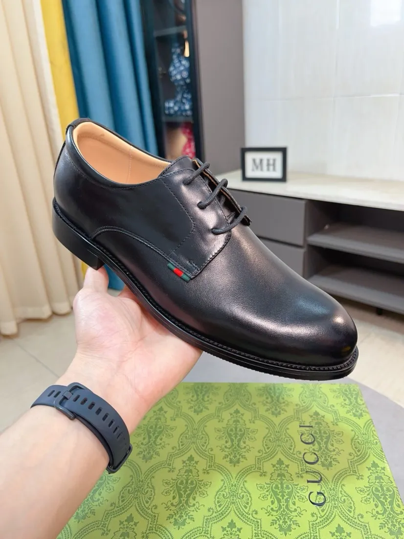 Men's Men's Shoes 💰520🌹🌹【GUCCI】The most popular classic Gucci leather shoes. Synchronized with the official website, the upper is made of Italian first-layer cowhide ➕cowhide lining, with unique brand and unique craftsmanship. Highlighting the hot style of the new year. Stop hesitating, stop wandering, get it now. Number: 38--44